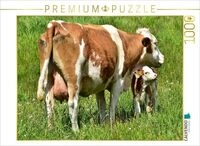 CALVENDO Puzzle Junge K&auml;lber weichen nur sehr selten von der Seite ihrer Mutter.