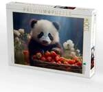 CALVENDO Puzzle Mops als Weihnachtsmann 1000 Teile Lege-Gr&ouml;&szlig;e 64x48cm Foto-Puzzle