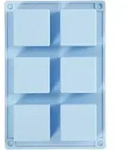 Creativ Company Silikonform, H 2,5 cm, L 21,5 cm, B 14,5 cm, Lochgr&ouml;&szlig;e 50x50...
