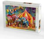 CALVENDO Puzzle Elefanten im Zirkus aus Papier. 1000 Teile Lege-Gr&ouml;&szlig;e 64x48cm