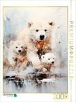 CALVENDO Puzzle Majest&auml;tische Eisb&auml;rfamilie in Acrylfarbe 2000 Teile...