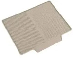 Abtropfmatte Mod. Nelia, beige, Kunststoff, 34x40x3 cm, geneigte Fl&auml;che f&uuml;r