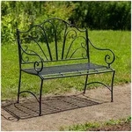 HTI-Living Gartenbank Celia-01 Schwarz Metall Gartenbank Celia-01 Schwarz Metall