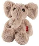 Sigikid 43569 - Elefant, graubraun, 35 cm, Kuscheltier, Flauscherie