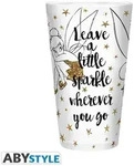 DISNEY - Large Glass - - Tinkerbell Gold - Glitter