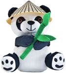Pl&uuml;sch Laber-Panda Bao Bao mit Hut und Bambus 145x12x18cm