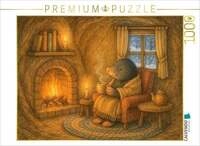 CALVENDO Puzzle Kaminzauber mit Maulwurfsmoment 1000 Teile Lege-Gr&ouml;&szlig;e 64x48cm