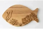 R&auml;der Holzbrettchen Fisch
