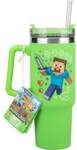 Minecraft Green 900ml Multiway Travel Cup Straw