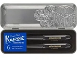 Moleskine Kaweco Ballpoint and Foutain Pen Set, Black, Medium Point and Medium Nib
