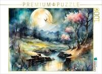 CALVENDO Puzzle Fr&uuml;hling im Mondschein 1000 Teile Lege-Gr&ouml;&szlig;e 64x48cm Foto-Puzzle