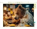 CALVENDO Puzzle Schreibtischb&auml;r in Pause - M&uuml;de und charmant zugleich 1000...