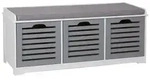 HTI-Living Sitzbank Sarah grau, wei&szlig; MDF Sitzbank Sarah grau, wei&szlig; MDF