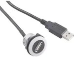 TRU Components USB-05-BK USB-Einbaubuchse 2.0 Buchse, Einbau, Stecker USB-Buchse Typ