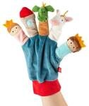 Sigikid 43503 - Fingerpuppen Handschuh Drache/Einhorn/Prinzessin/Turm,