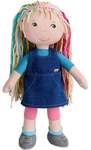 HABA 2013359001 - Stoffpuppe Auri, extralange Haare mit Regenbogenstr&auml;hnen, 30 cm