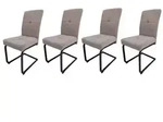 HTI-Living Stuhl Kinsey Braun 4er-Set Stuhl Kinsey Braun 4er-Set