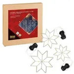 Idena Kristallsterne mit LED warmwei&szlig; Metall &Oslash;15, 17, 20cm 3 St&uuml;ck