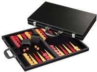 Backgammon Donousa, gro&szlig;, Kunstleder