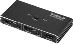 SpeaKa Professional HDMI 2.0 Slim KVM 2X1 USB2.0 +IR, Black HDMI-Switch HDMI 3840 x