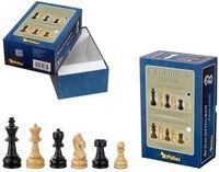 Schachfiguren Chlodewig, K&ouml;nigsh&ouml;he 83 mm, gewichtet, in Setup Box