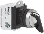 BACO BAL21MA03A L21MA03A Wahltaste Frontring Kunststoff, verchromt Schwarz 2 x 45&deg;