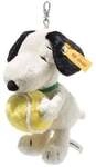 Steiff 024849 - Snoopy Tennis Anh&auml;nger, mehrfarbig, Pl&uuml;sch, 15 cm