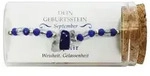 "September" Geburtsstein Armband im Gl&auml;schen