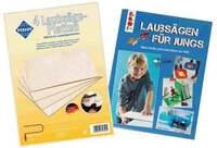 PEBARO 327/BUCH - 4 Laubs&auml;geplatten aus Birkenholz mit Laubs&auml;gebuch, Gr&ouml;&szlig;e DIN A4