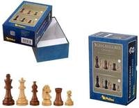 Schachfiguren Sigismund, K&ouml;nigsh&ouml;he 83 mm, gewichtet, in Setup Box