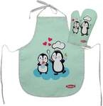 Heless - Kindersch&uuml;rze mit Topfhandschuh Pinguin