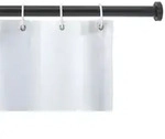 Teleskop-Duschstange Mod. Luz 70-115 cm, Schwarz, ausziehbar, aus rostfreiem
