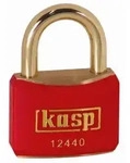 KASP K12440REDD Vorh&auml;ngeschloss 40mm verschieden schlie&szlig;end Goldgelb