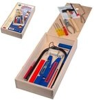PEBARO 452 - Qualit&auml;ts-Laubs&auml;ge-Set, Holzbox mit Schiebedeckel, 23 Teile,