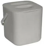 Abfallsammler Mod. Conny, grau, Kunststoff, 3L, 18x18x19 cm, herausnehmbares Sieb,