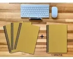 A 4 Notizbuch - Set, 3+1 gratis, Luxury 80 Seiten GOLD GMUND SHIMMER, punktiert