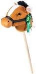 Heunec 740051 - Steckenpferd mit Plakette und Sound, Pl&uuml;sch/Holz, hellbraun, 78 cm