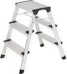 TOOLCRAFT TO-10104642 Aluminiumlegierung Stufen-Doppelleiter klappbar, Montage...