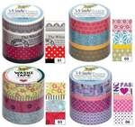 Washi-Tape 4er-Set BLUMENREIGEN 3x 15mmx10m + 1x 5mmx10m
