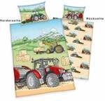 babybest&reg; 2485243063 - Traktor Bettw&auml;sche (Made in Green), 40x60 cm + 100x135 cm,