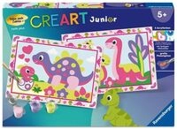 CreArt, Malen nach Zahlen Junior - Bunte Dinosaurier