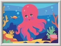 CreArt, Malen nach Zahlen Kinder - Neon Oktopus
