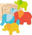 Schichtenpuzzle Elefant