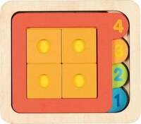 Schichtenpuzzle Zahlen und geometrische Formen