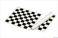 Schachbrett rollbar, Feld 50 mm, aus Kunststoff, schwarz creme