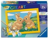 CreArt, Malen nach Zahlen Kinder - Hasenfreunde