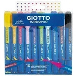 GIOTTO Doppel-Fasermaler Turbo Pro Prim&auml;rfarben 10 St&uuml;ck