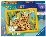 CreArt, Malen nach Zahlen Kinder - Baby Leopard