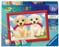 CreArt, Malen nach Zahlen Kinder - Spielende Hunde