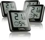 National Geographic 9070210 - Thermo-/Hygrometer Tempy 4er-Set, Pr&auml;zise...